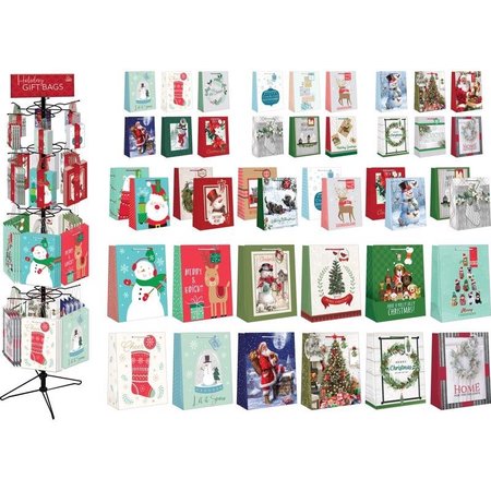 EXPRESSIVE DESIGN GROUP Paper Image MultiColor Christmas Gift Bag CGBTA96R-1